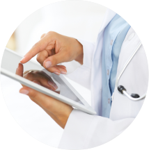 Obstetrician-gynecologist in Bhopal using digital tablet – modern healthcare and advanced test tube baby center in Bhopal.